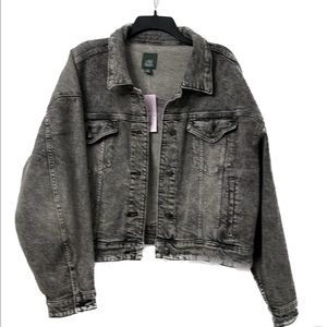 Wild fable grey washed Jean jacket size XXL